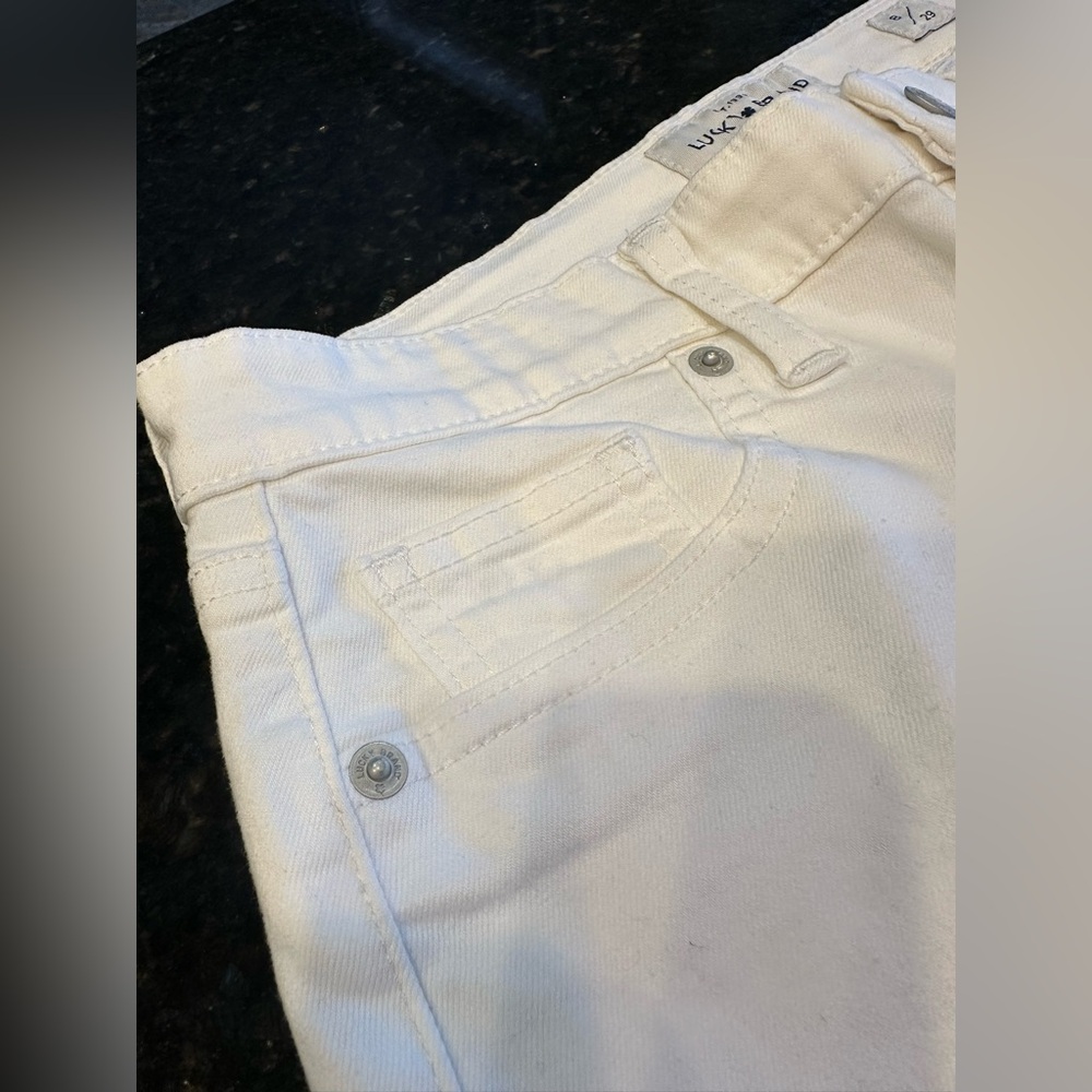 Lucky Brand Bridgette Skinny White Denim Jeans Size 8/29 - Picture 2 of 8